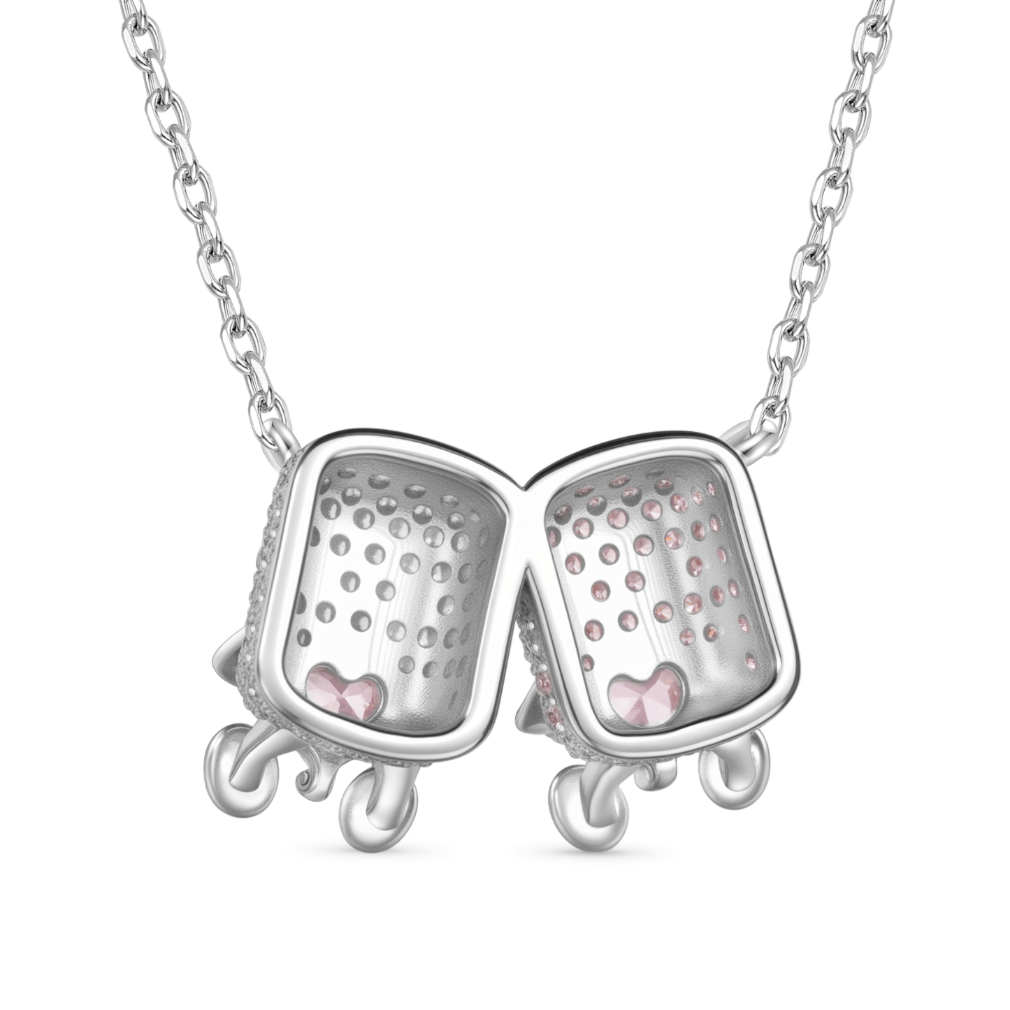 Pair of Marshmallows Diamonds Necklace image number 1