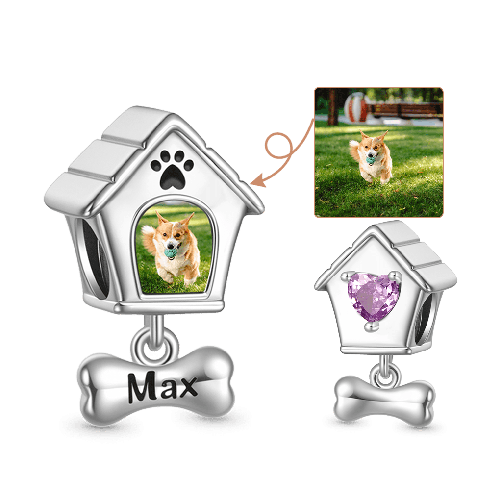 Pet Dog House Photo Charm image number 0