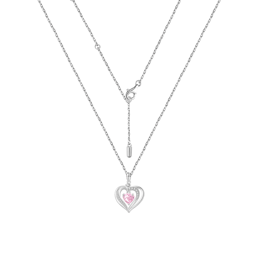 Forever Love Heart Birthstone Necklace image number 3