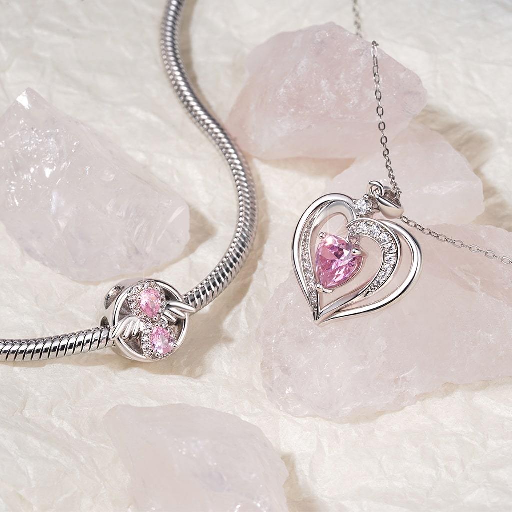 Forever Love Heart Birthstone Necklace image number 4