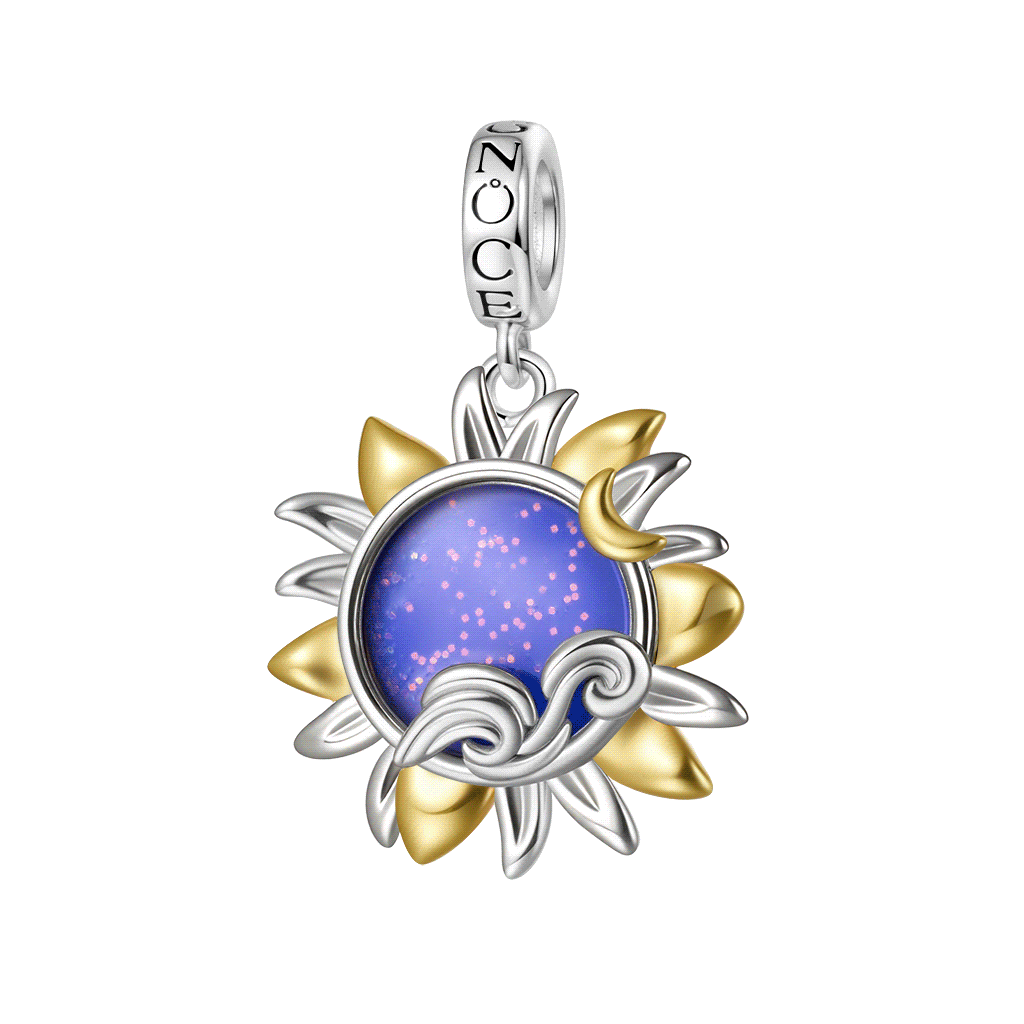 Starry Night Sunflower Glow-in-the-Dark Pendant image number 0