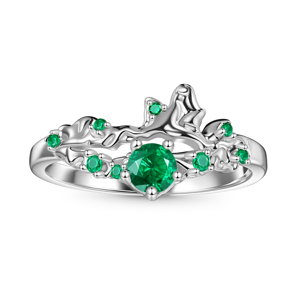 Elegant Moss Green Diamond Ring image number 0
