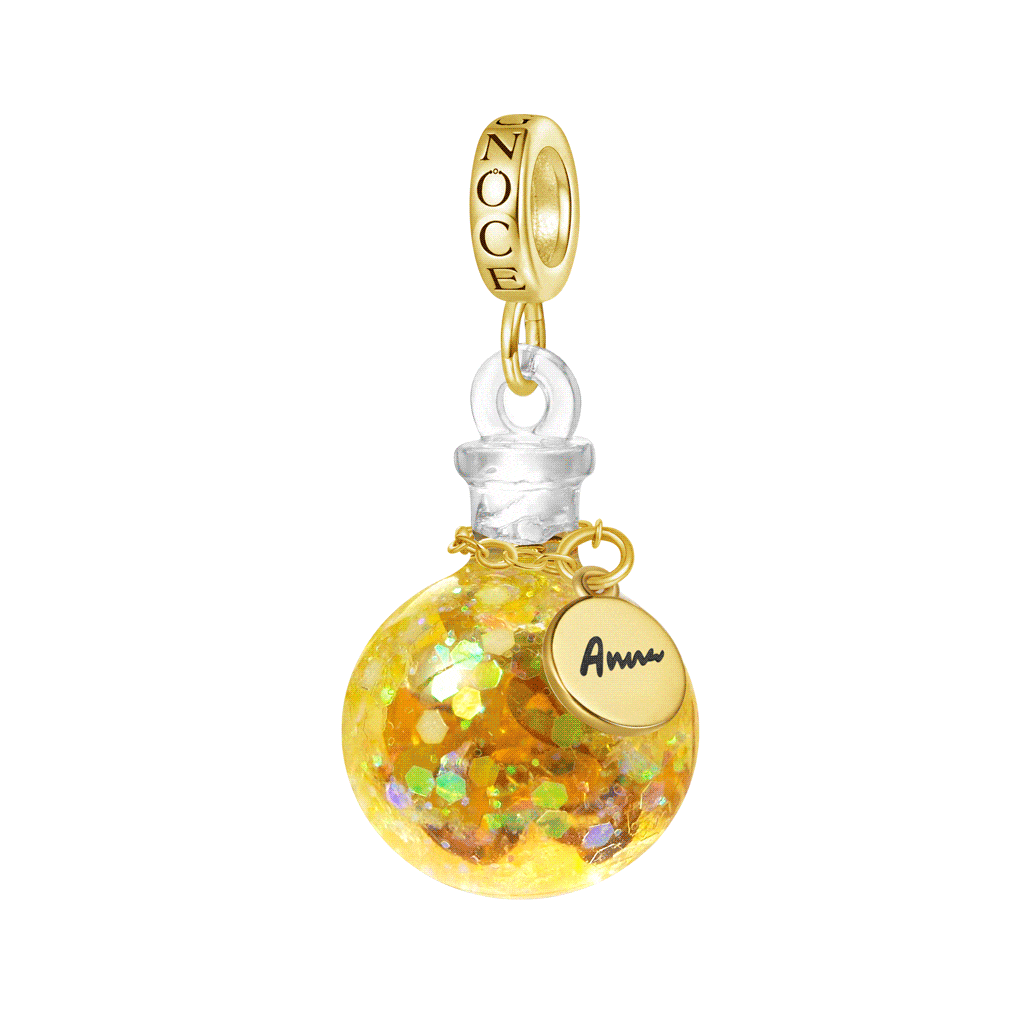 Sequin Luminous Quicksand Bottle Pendant image number 0