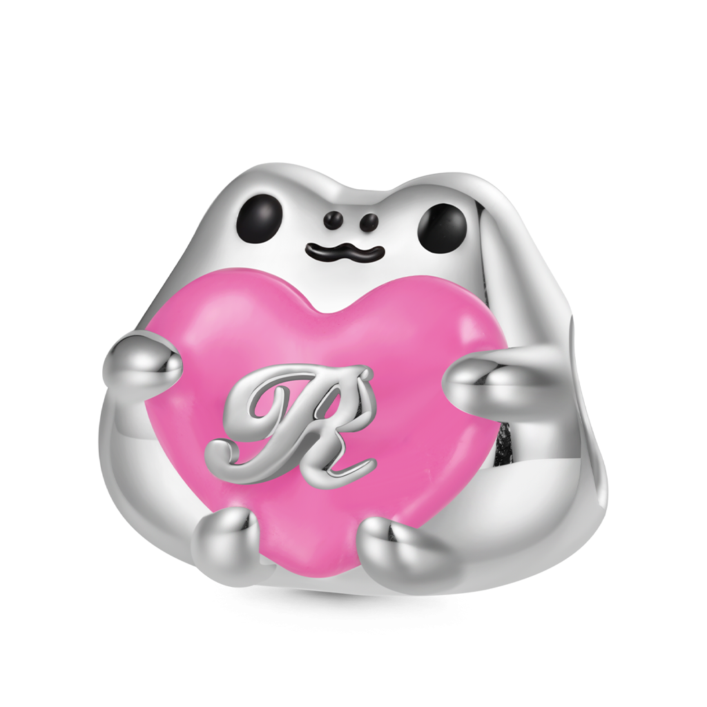 Frog Embraces Heart Charm image number 0