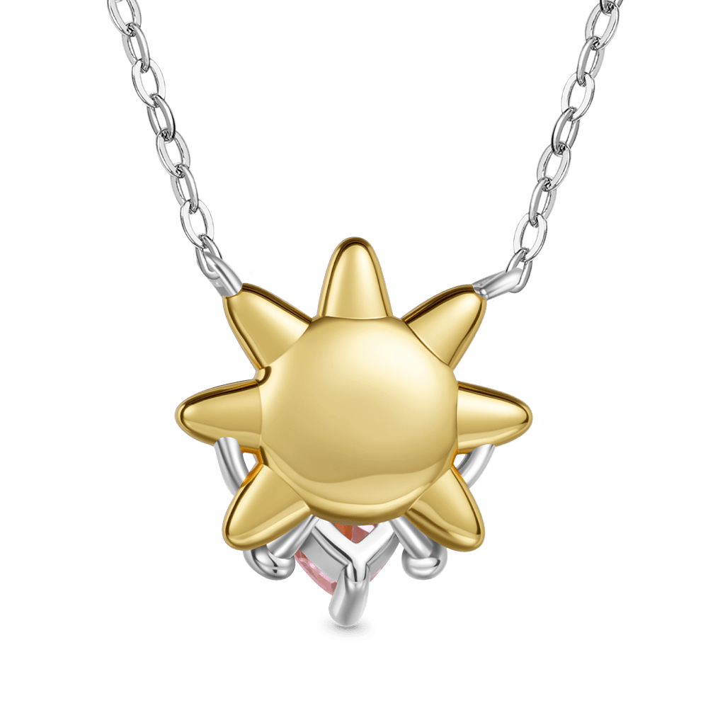 Smiling Sun Diamond Necklace image number 1