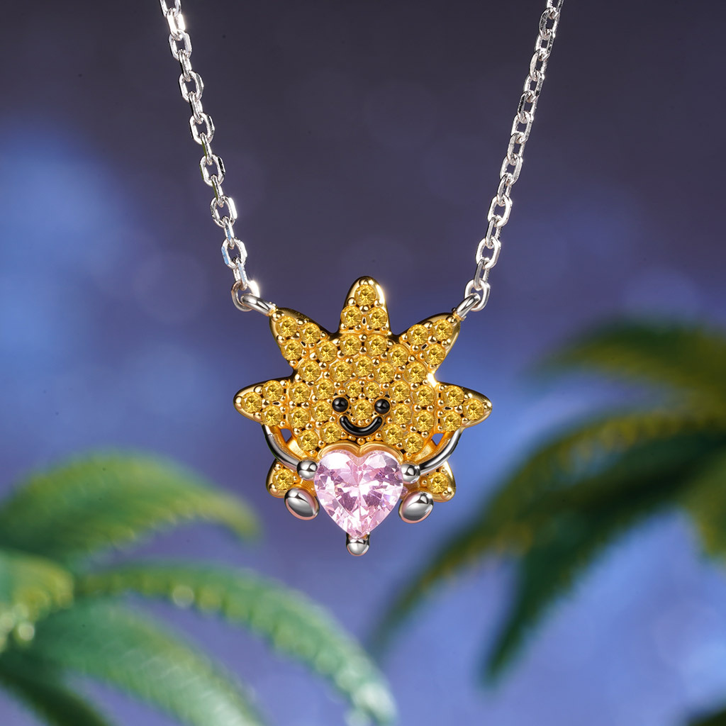 Smiling Sun Diamond Necklace image number 2