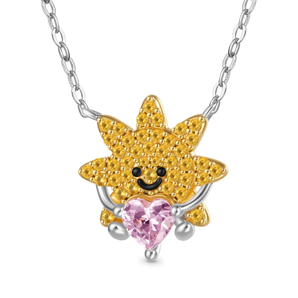 Smiling Sun Diamond Necklace image number 0