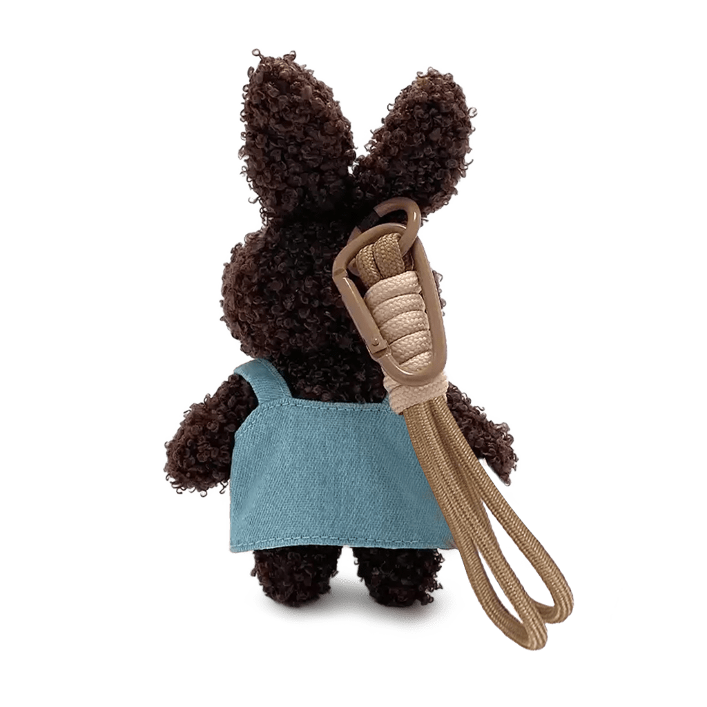 Brown Bunny Keychain Plush Pendant image number 2