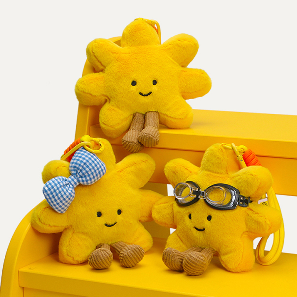 Sun Doll Plush Pendant - Bow Style image number 2