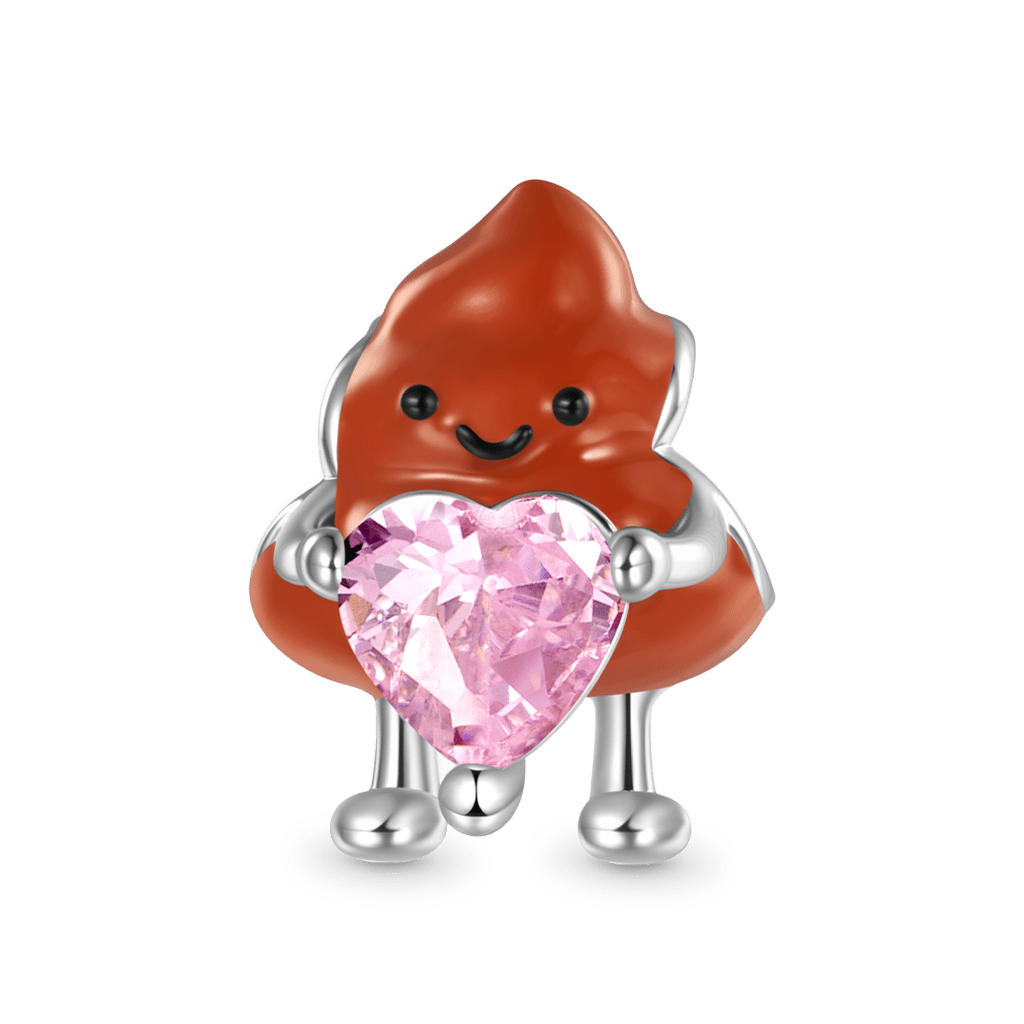 Poop Embraces Heart Charm image number 1