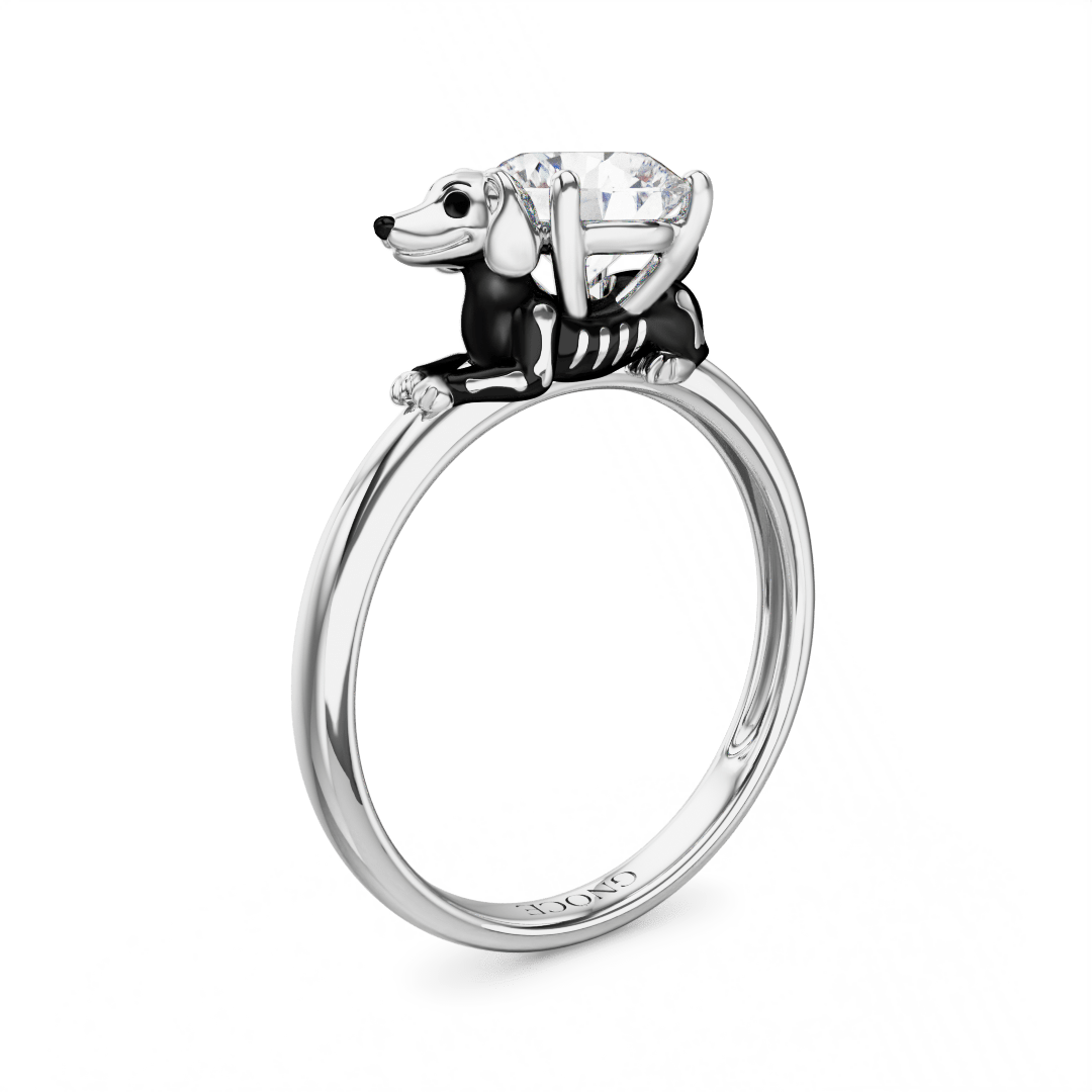 Skeleton Puppy Ring image number 0