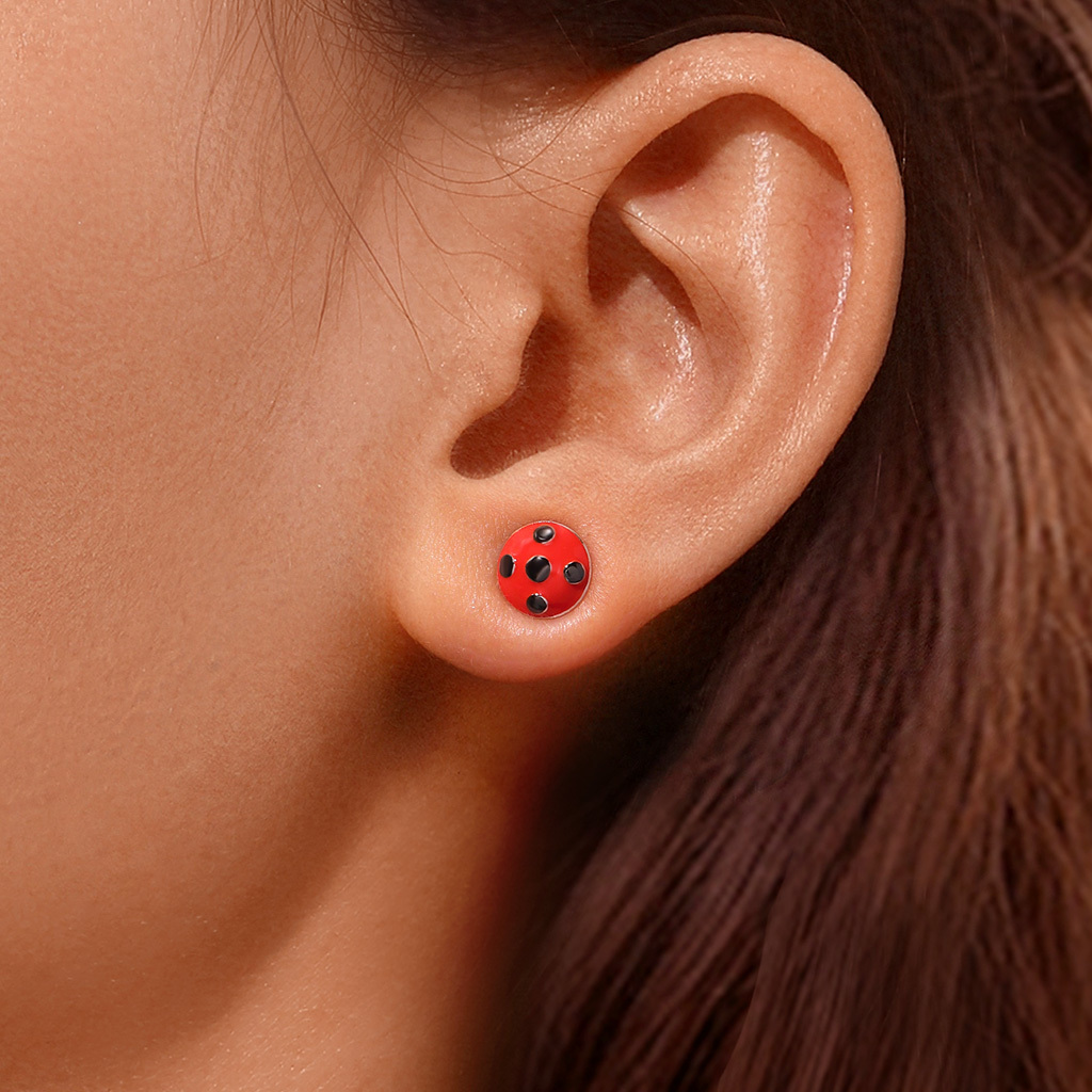 Miraculous Ladybug Stud Earrings image number 5