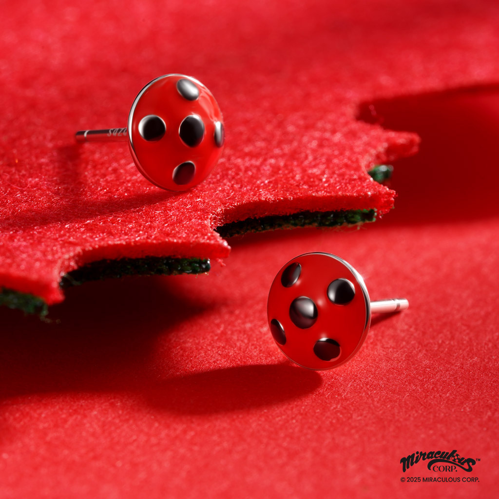 Miraculous Ladybug Stud Earrings image number 3