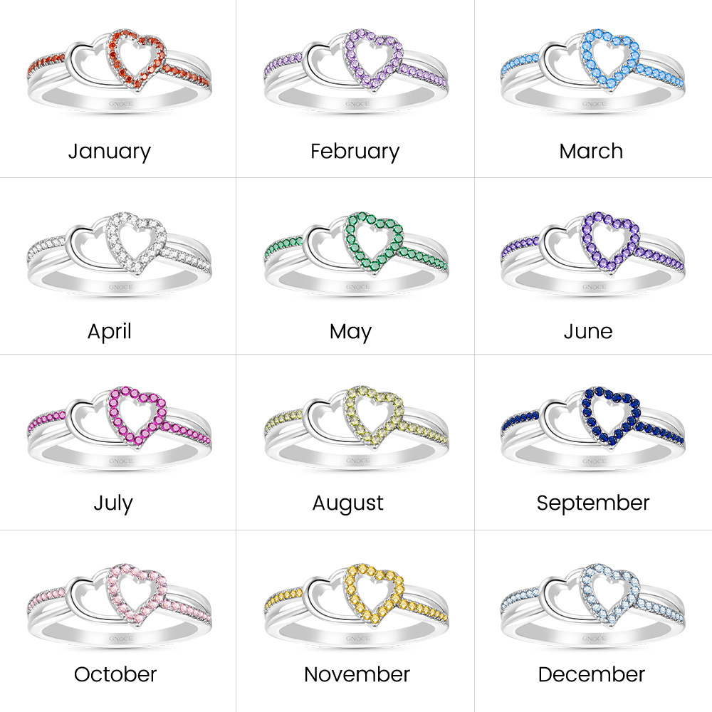 Two Hearts CZ Band Ring image number 3