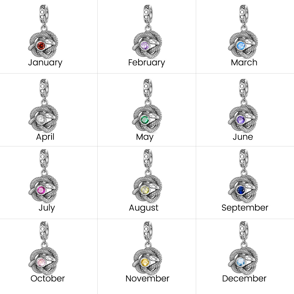 Snake Birthstone Pendant image number 8