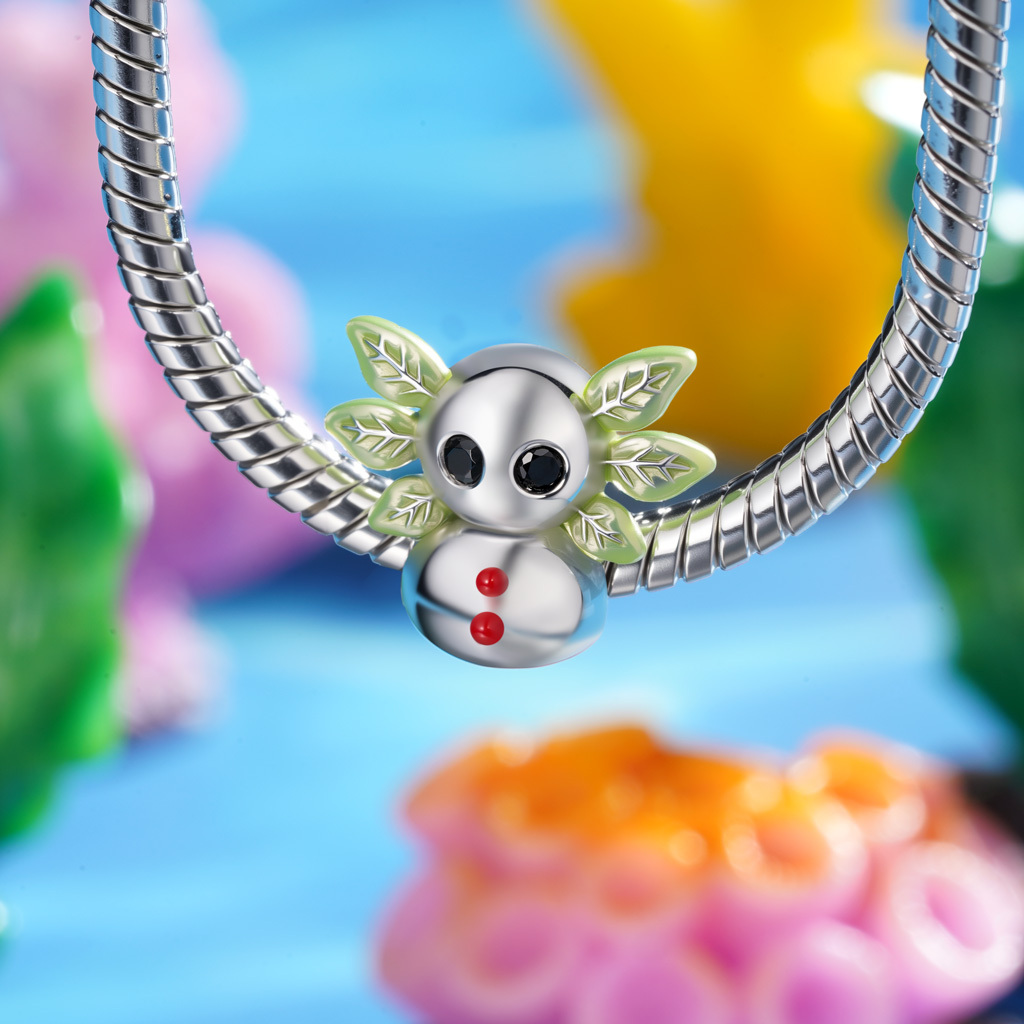Mexican Axolotl Snowman Charm image number 3