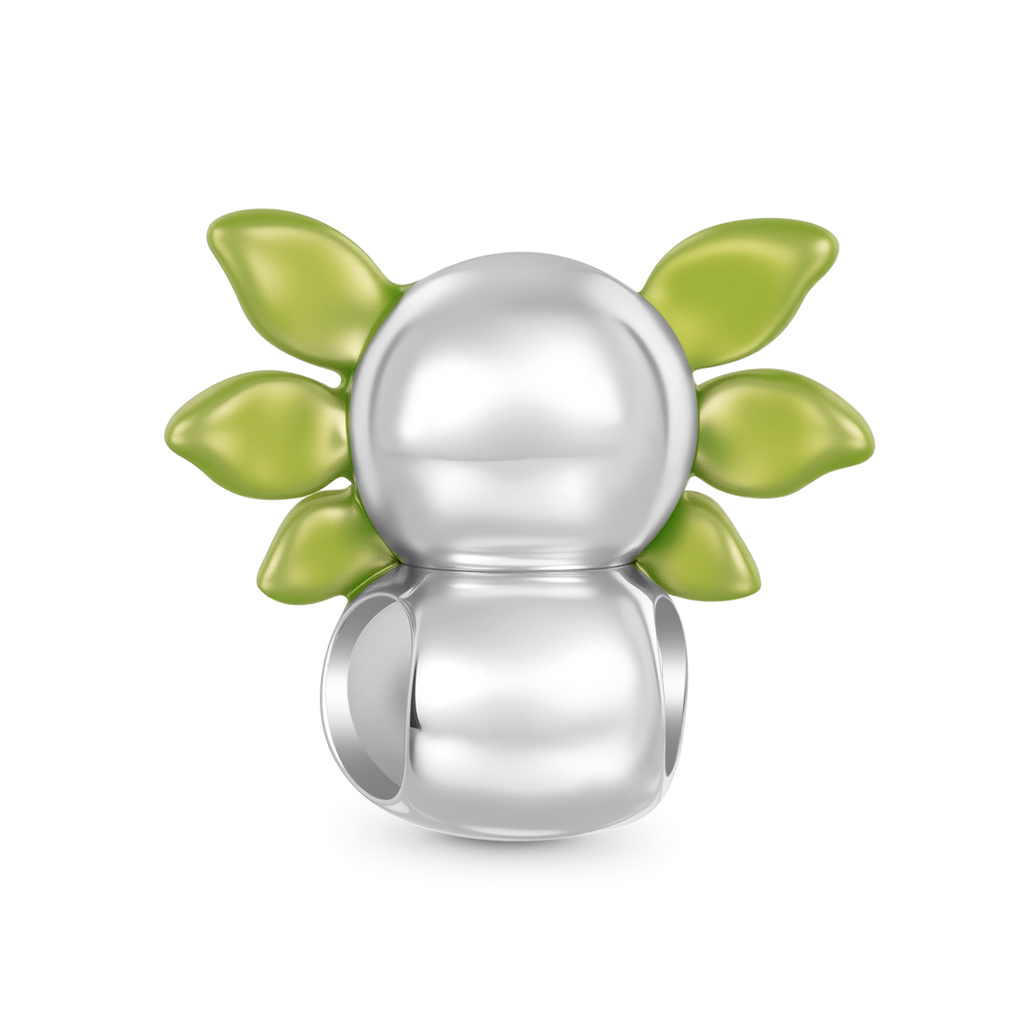 Mexican Axolotl Snowman Charm image number 2