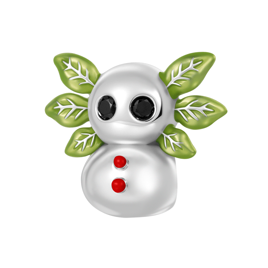 Mexican Axolotl Snowman Charm image number 0
