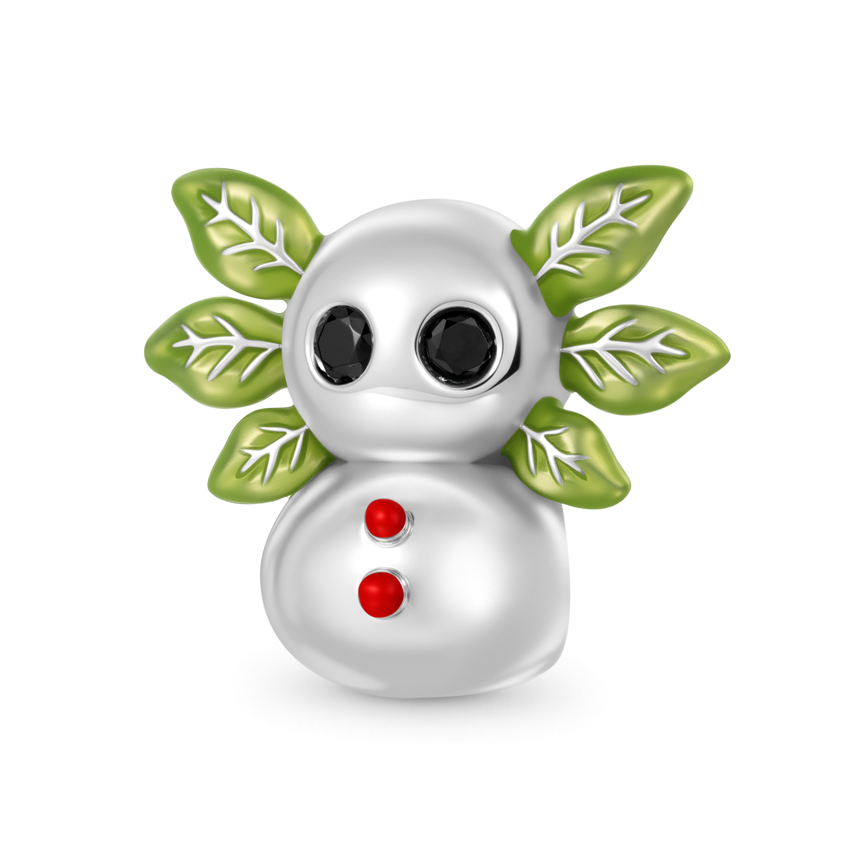 Mexican Axolotl Snowman Charm image number 1