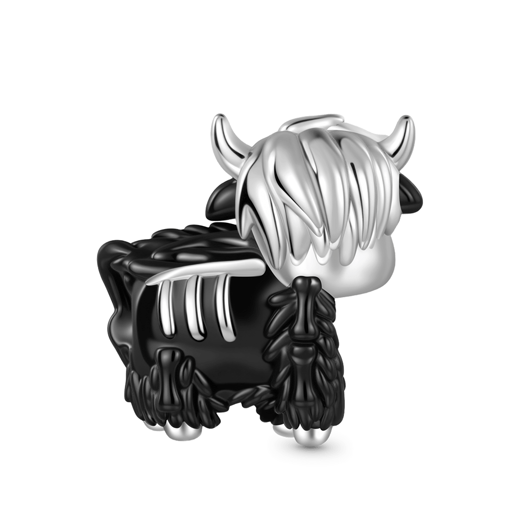 Skeleton Highland Cow Charm image number 1