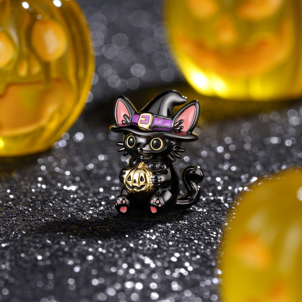 Black Cat Wizard Charm image number 2
