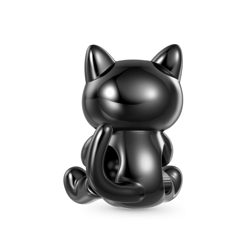 Black Cat Embrace Basketball Charm image number 1