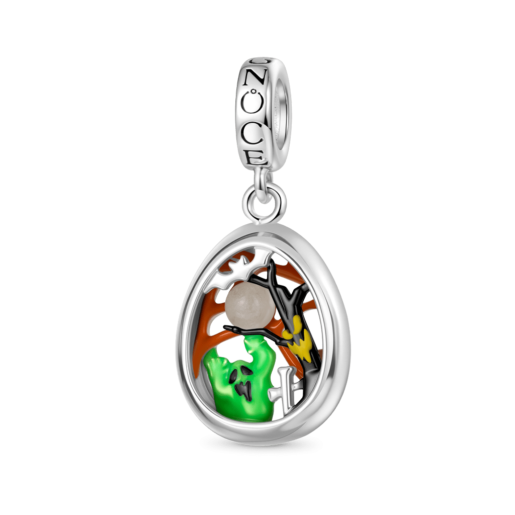 Halloween Landscape Egg Pendant image number 1
