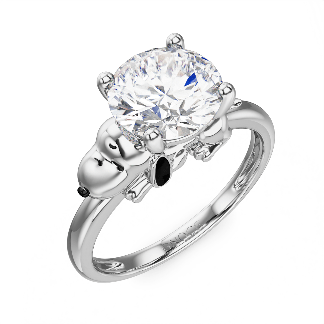 Peanuts Snoopy Moissanite Ring image number 1