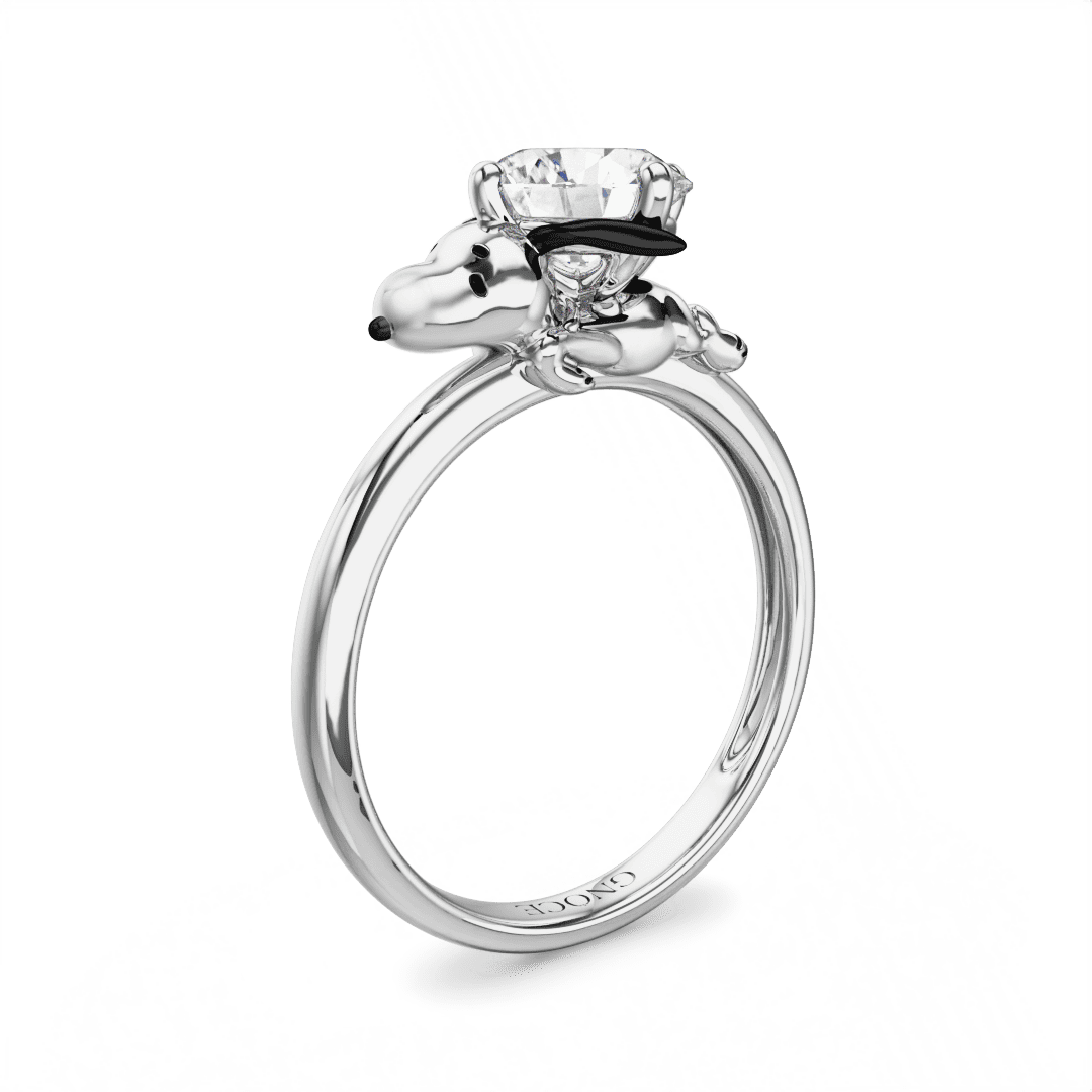 Peanuts Lovingly Snoopy Moissanite Ring image number 0
