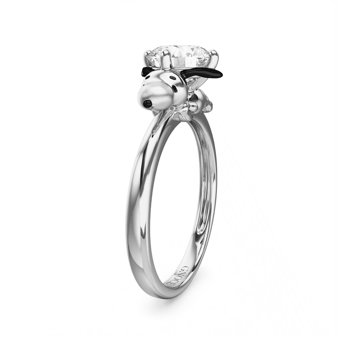 Peanuts Lovingly Snoopy Moissanite Ring image number 3
