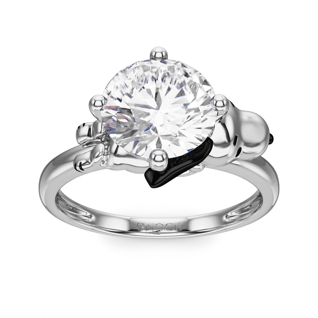 Peanuts Lovingly Snoopy Moissanite Ring image number 1