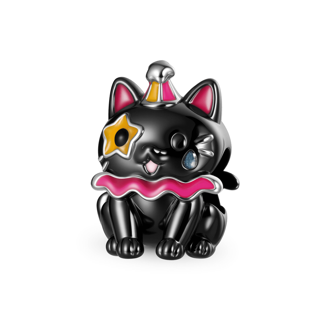 Black Cat Clown Charm image number 1