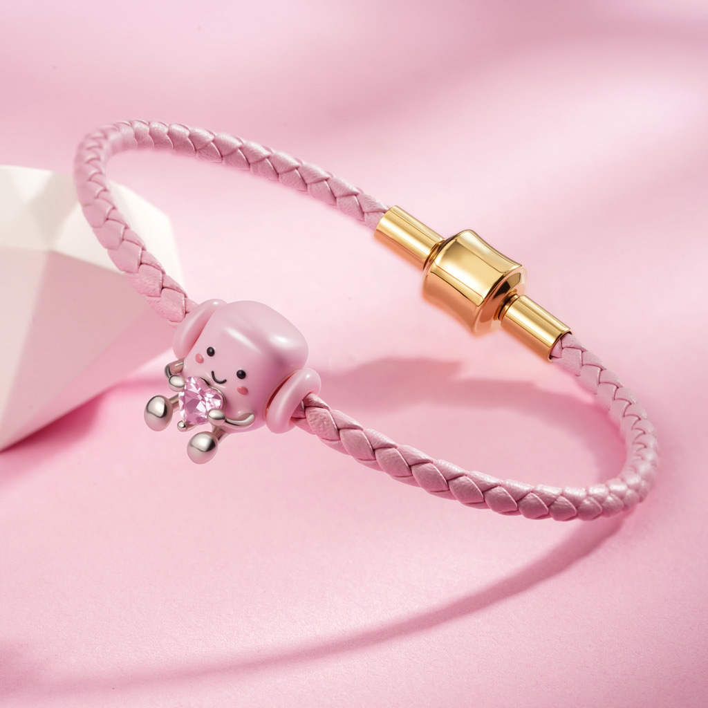 Pink Snap Basic Bracelet image number 2