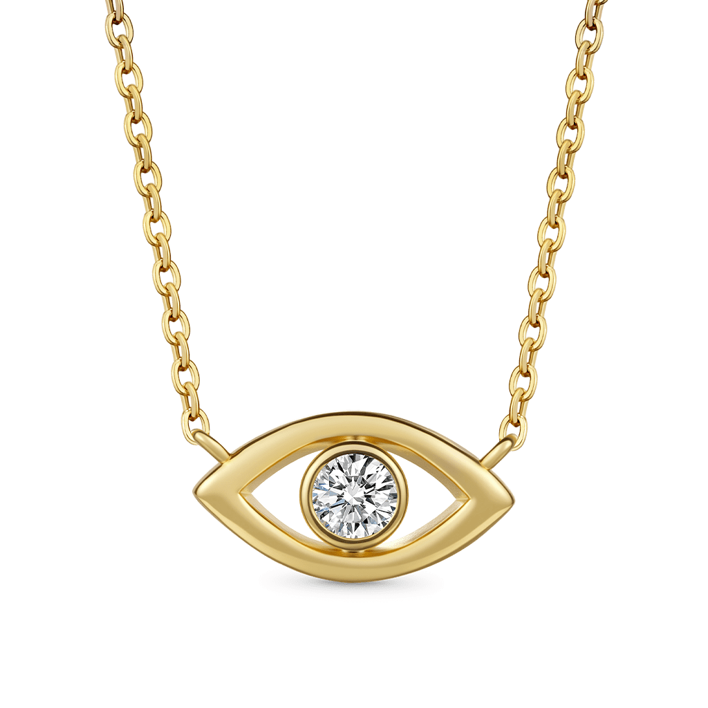 14k/10k Gold Evil Eye Necklace image number 0
