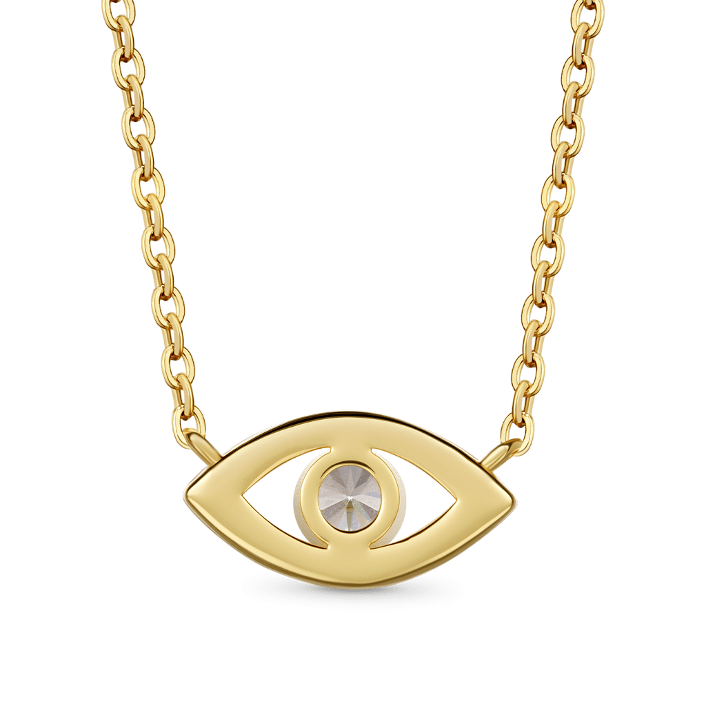 14k/10k Gold Evil Eye Necklace image number 1