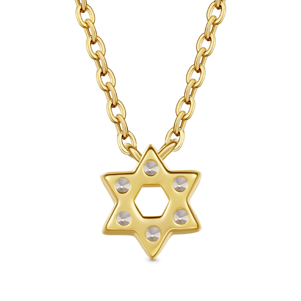 14k/10k Gold Hexagram Necklace image number 1