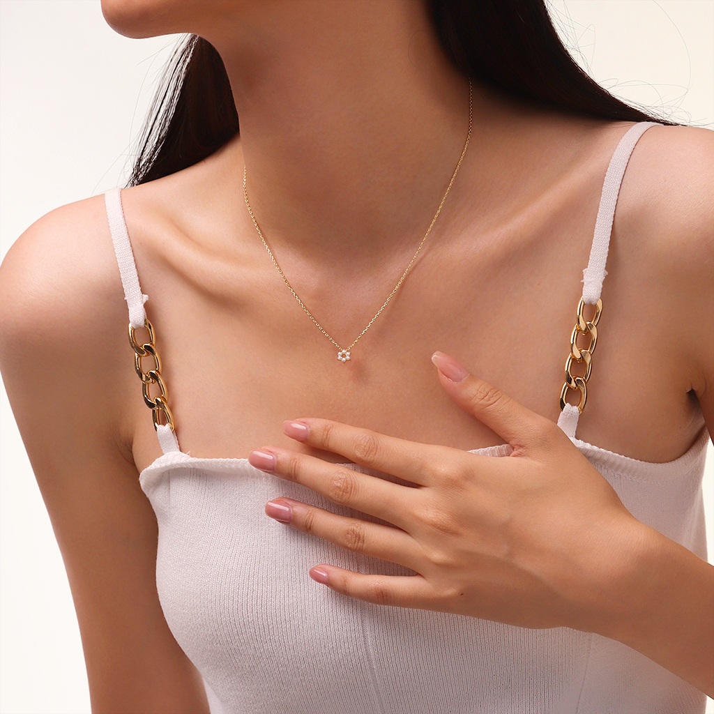 14k/10k Gold Hexagram Necklace image number 2