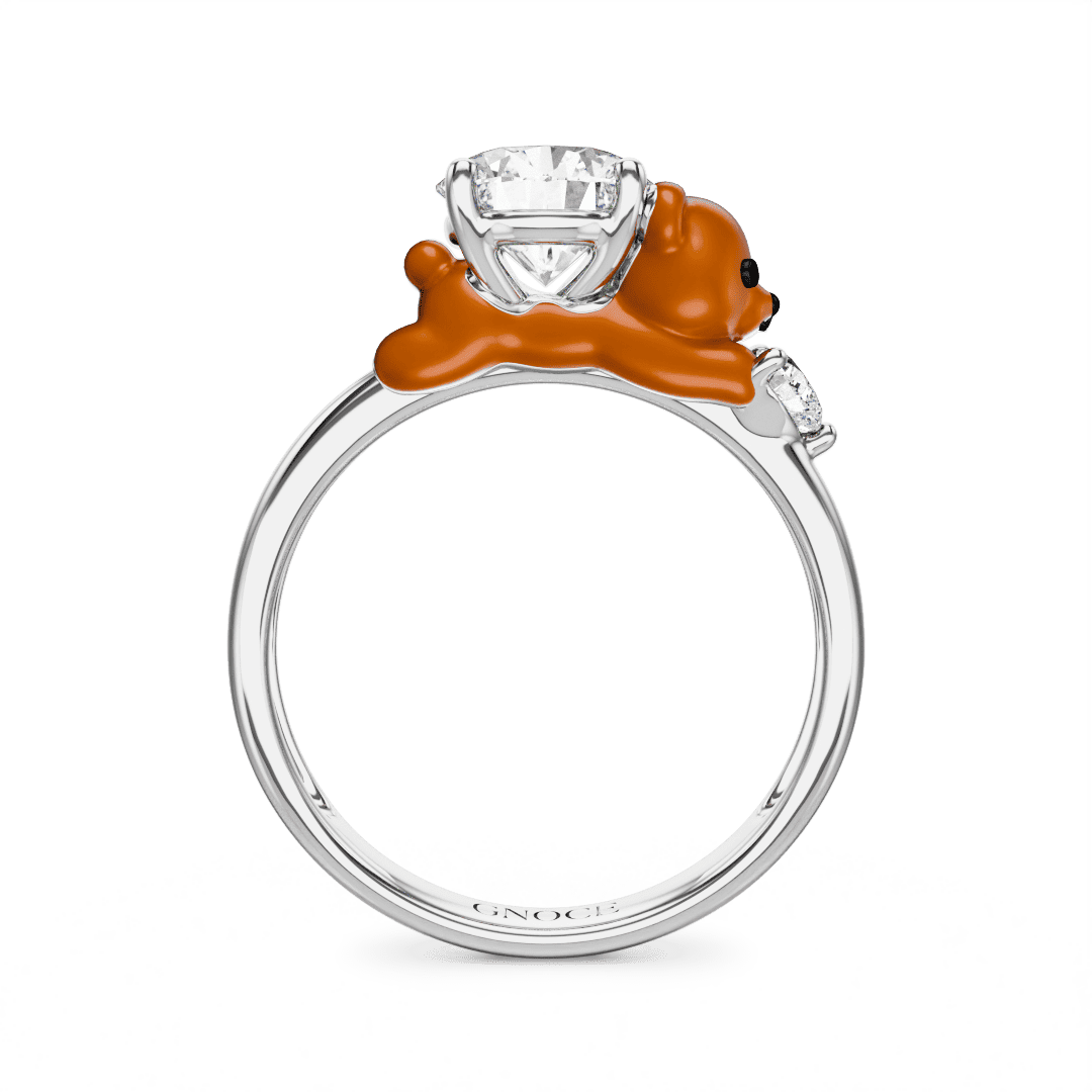 Bear Embraces Heart Ring image number 4