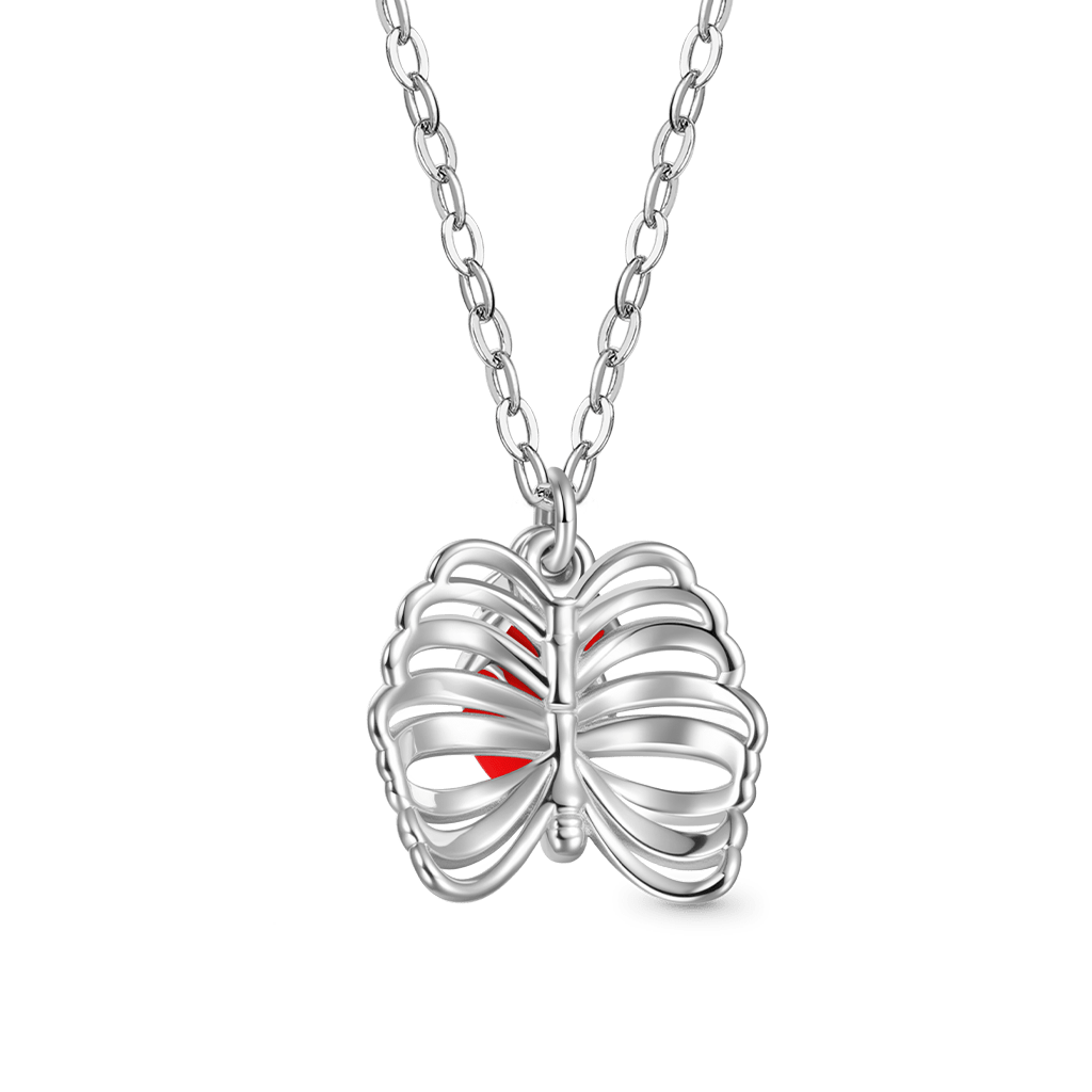 Skull Heart Necklace image number 2