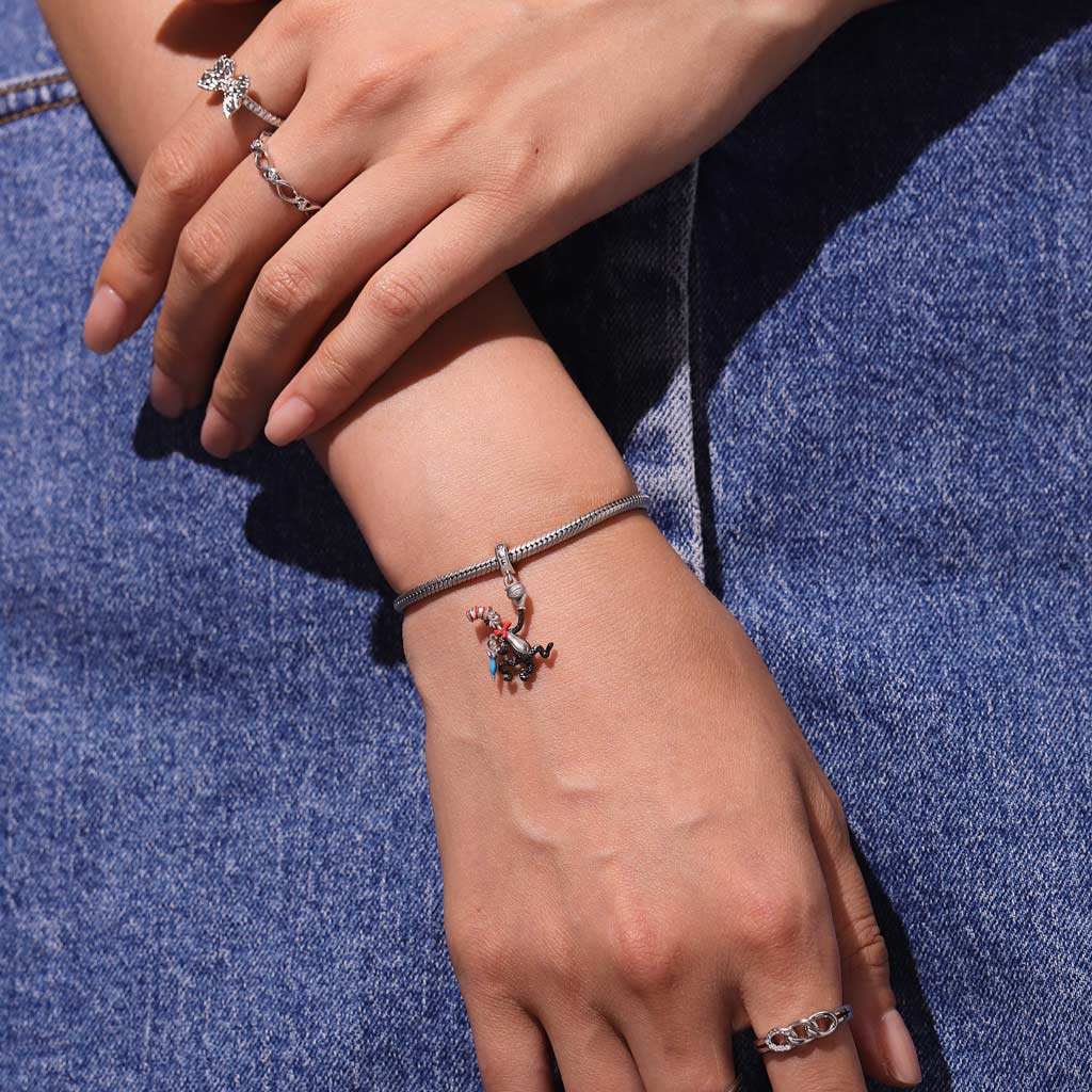 Cat with Umbrella Fishbowl Pendant image number 3