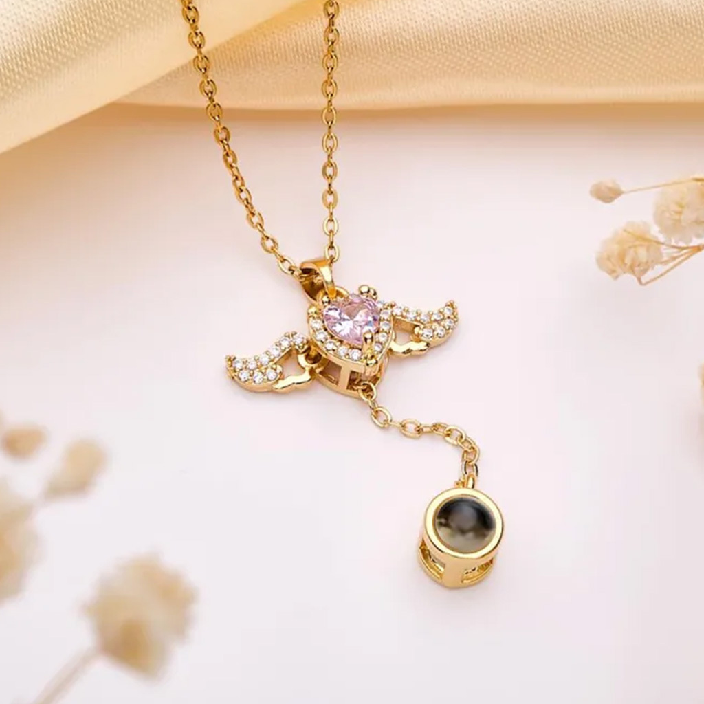 Projection Angel Wings Necklace image number 2