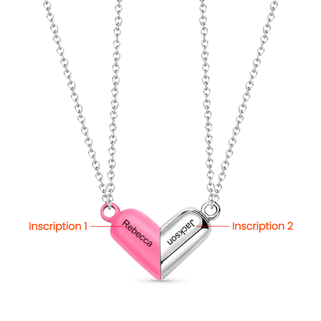 Engraving Couple Necklace image number 2