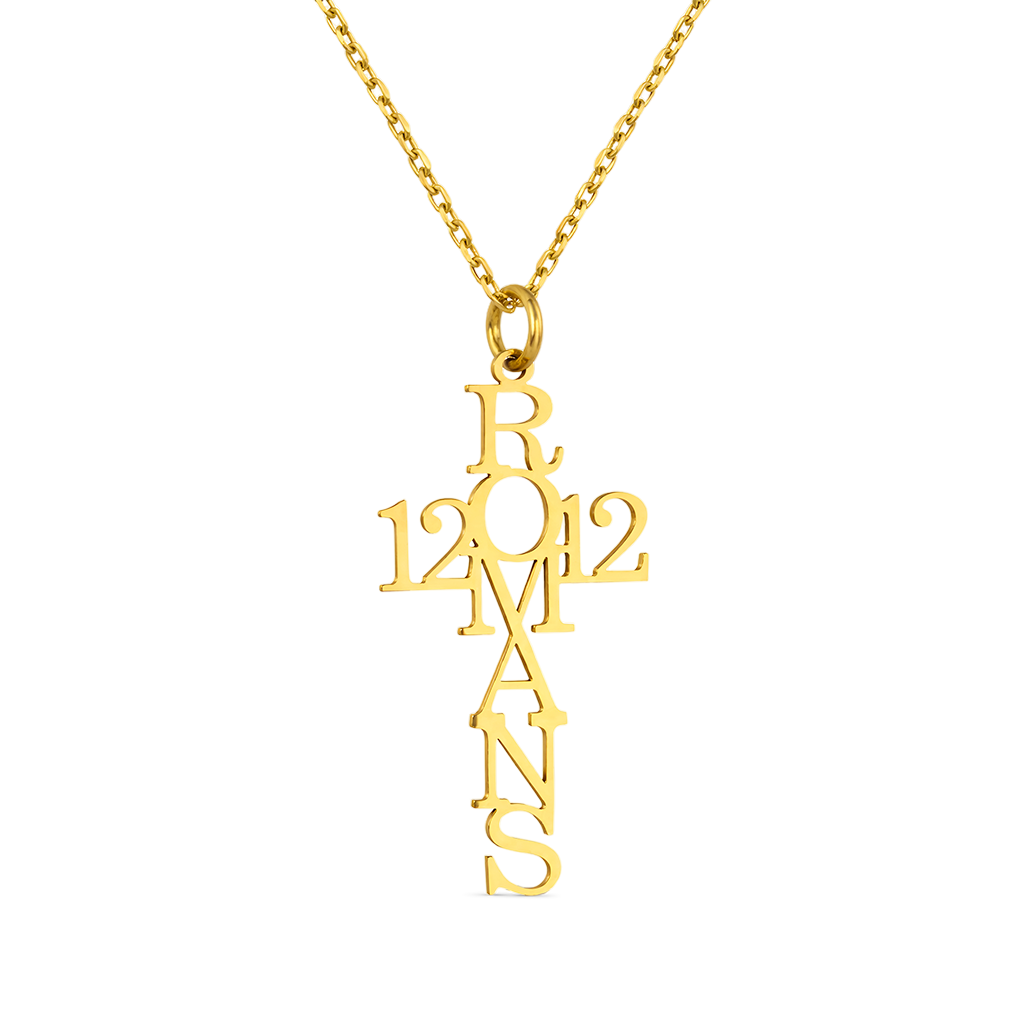 Psalm Bible Verse Cross Necklace image number 0