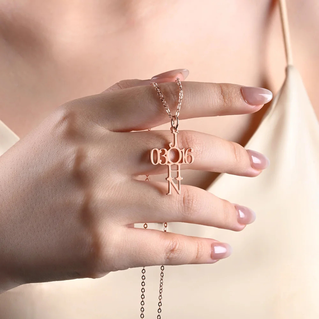 Psalm Bible Verse Cross Necklace image number 4