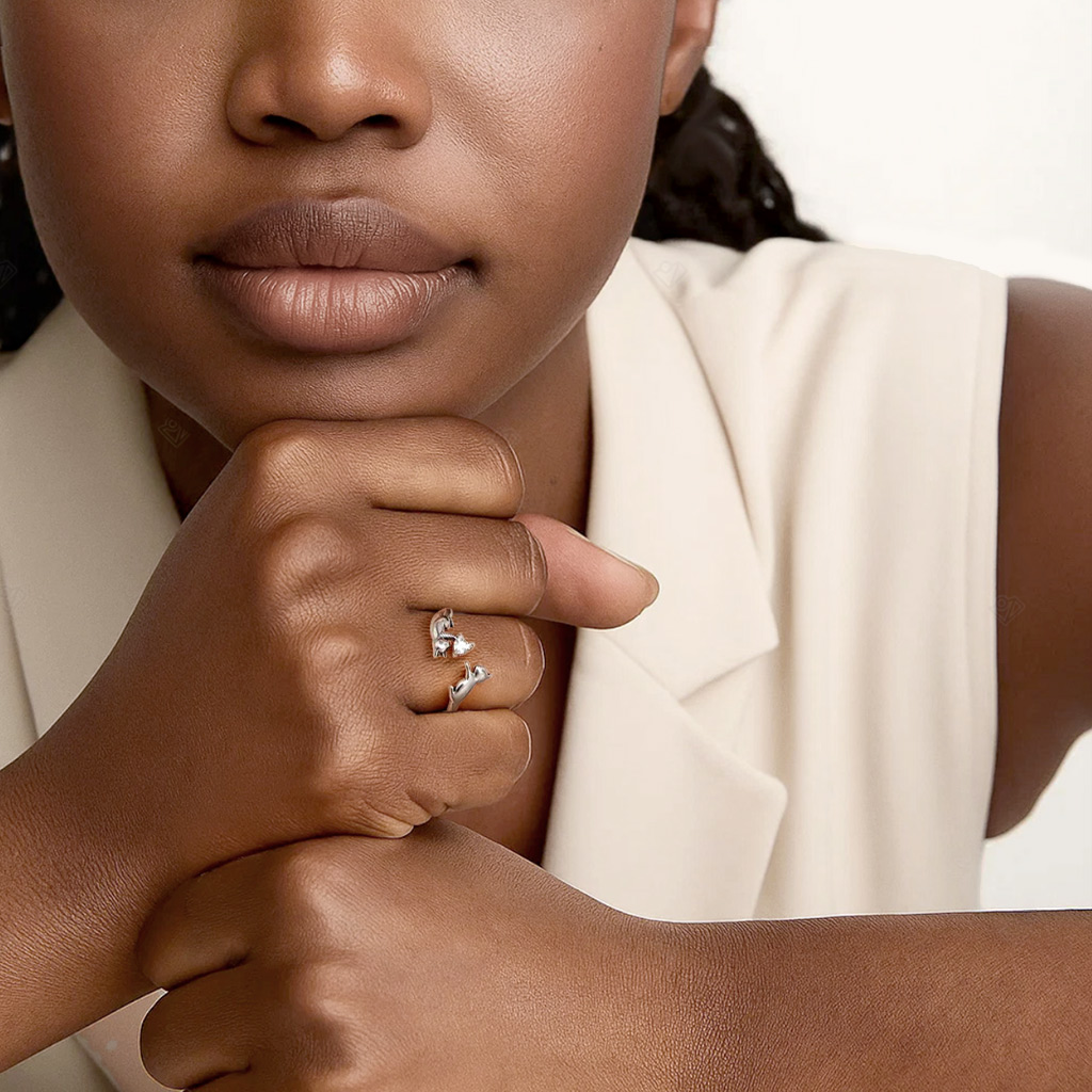 Cat Open Birthstone Ring image number 2