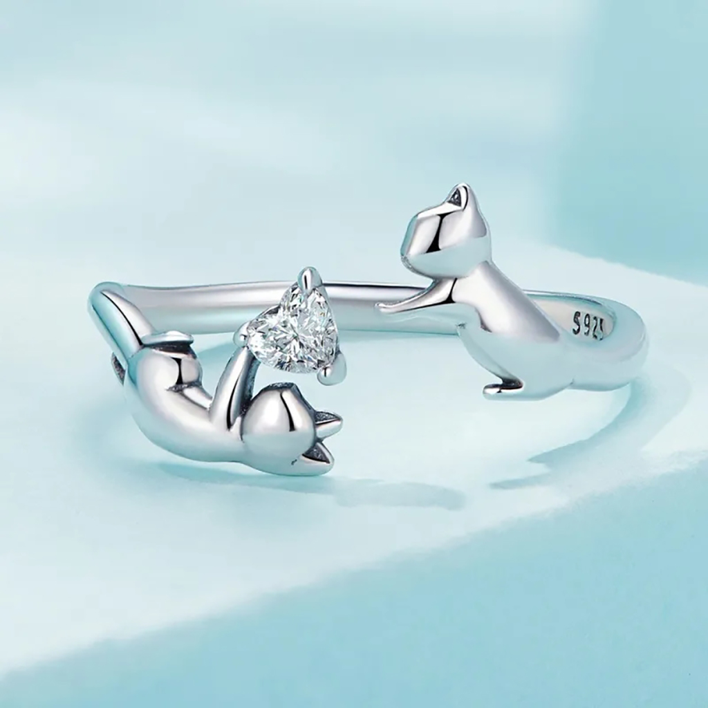 Cat Open Birthstone Ring image number 1