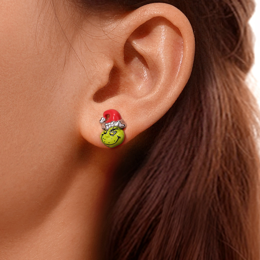 Grinch Stud Earrings image number 5