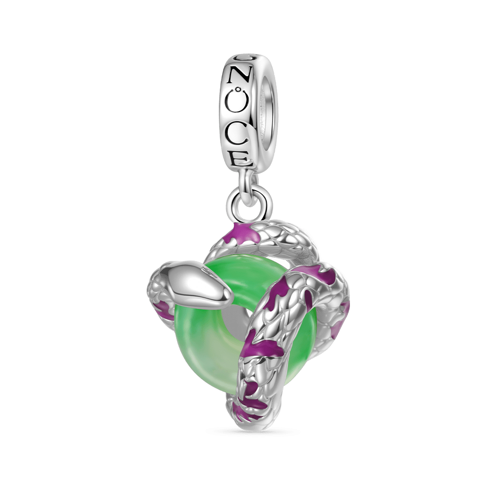 Snake Embrace Jade Pendant image number 0