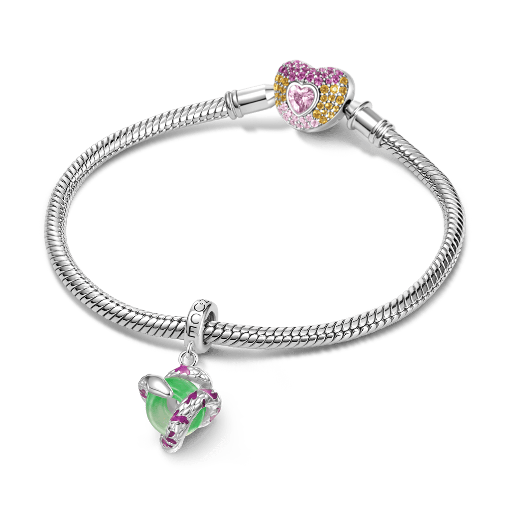 Snake Embrace Jade Pendant image number 2