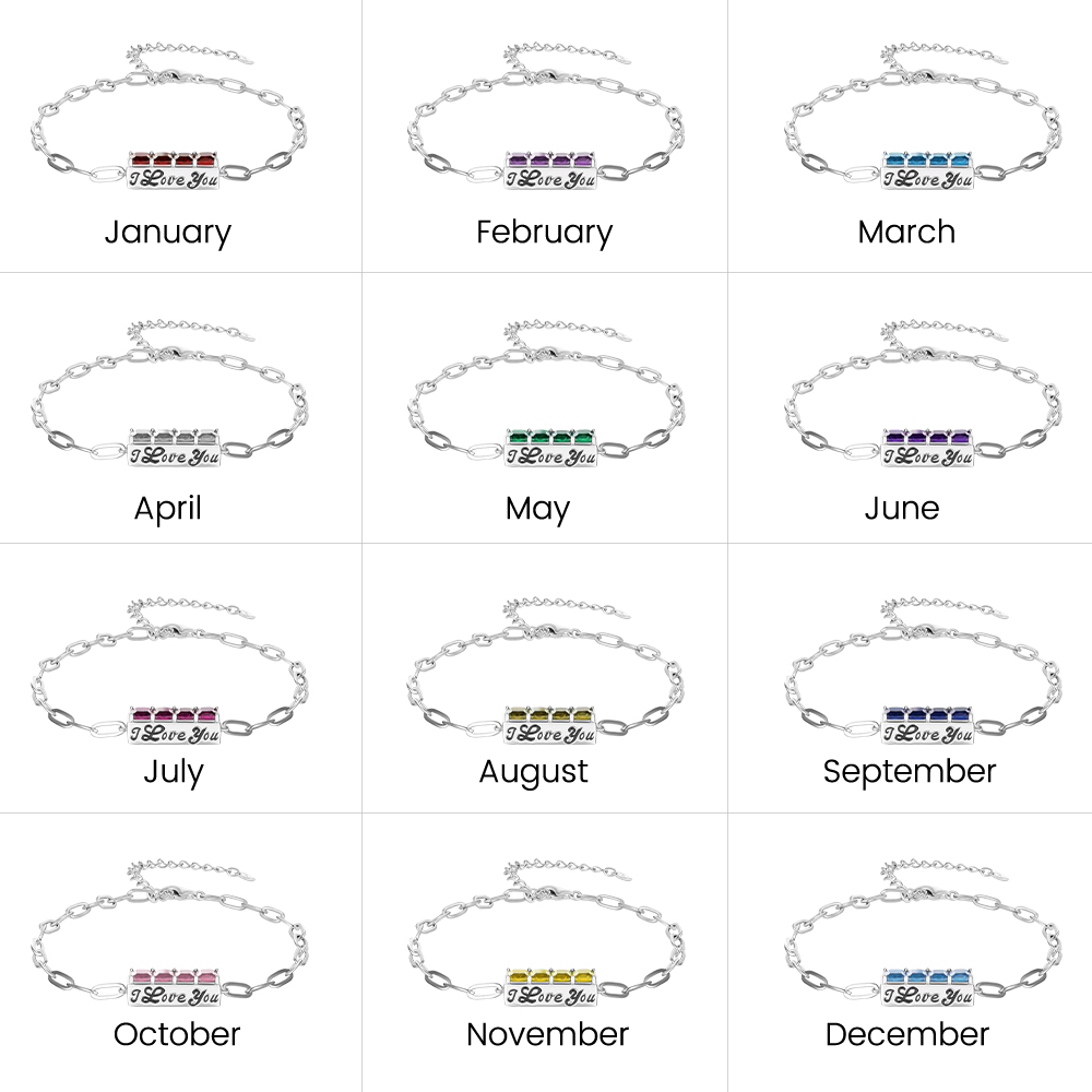 Birthstone Engravable Bracelet image number 4